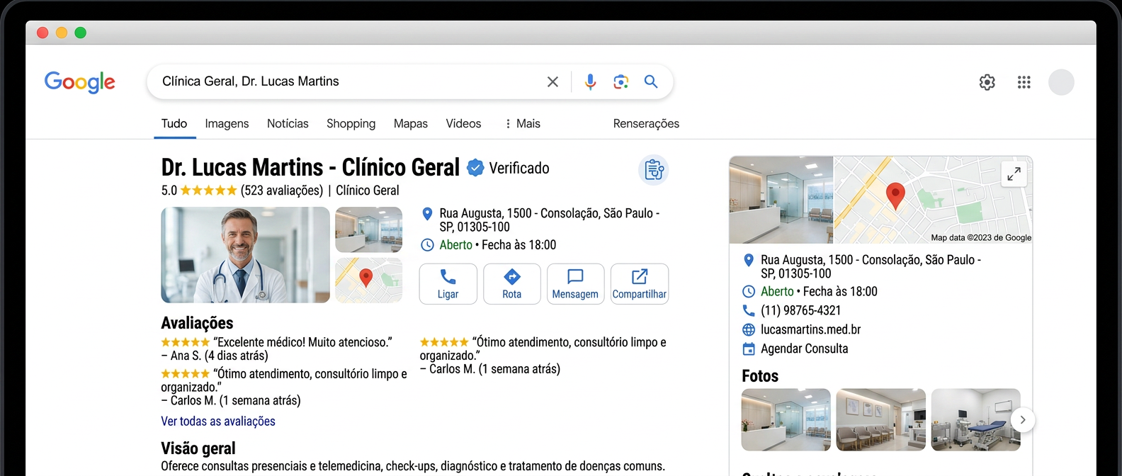 Google Meu Negócio ativo