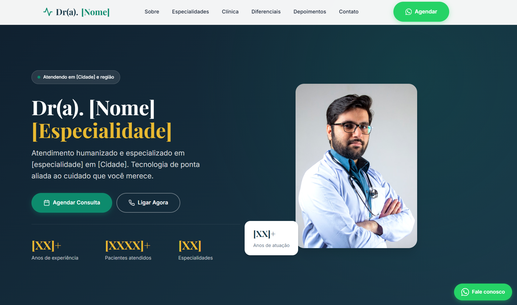 Site profissional médico
